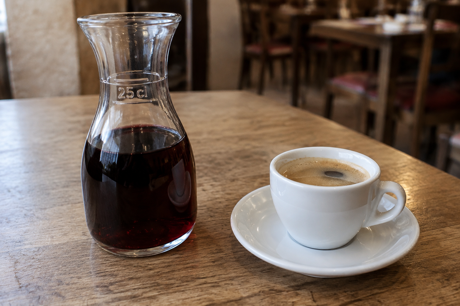 1/4 de vin et café